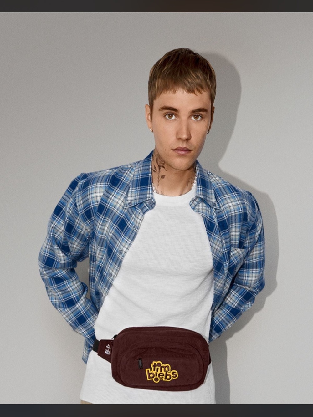 Tim Hortons x Justin Bieber Tim Biebs Corduroy Belt Bag Fanny Pack Brown Limited